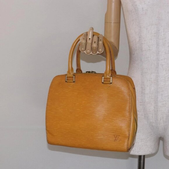 LOUIS VUITTON Epi Triana Hand Bag Yellow LV Auth 137977 - Picture 1 of 14